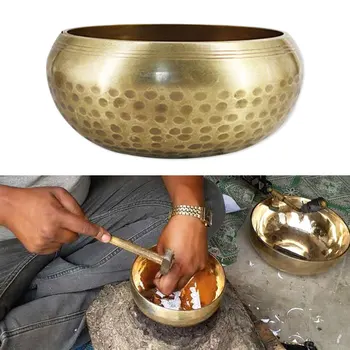 Manual Nepal Tibetan Singing Bowl Set Decorativ de perete-feluri de mâncare de Rezonanță Vindecare Meditație Yoga Castron cu Ciocanul