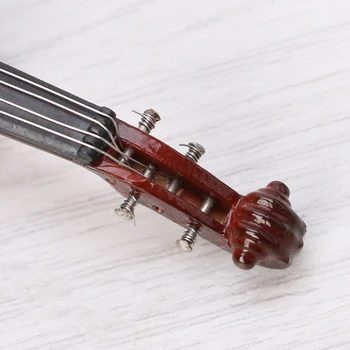7CM Mini Vioara in Miniatura Instrument Muzical din Lemn Model cu Suport și Caz
