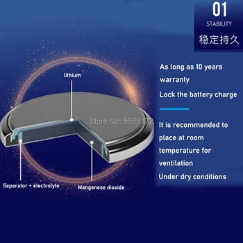 100PC SONY Baterie cu Litiu cr2016 3V Li-ion Baterie Buton Ceas Monedă Baterii cr 2016 DL2016 ECR2016 BR2016 Pentru a Viziona