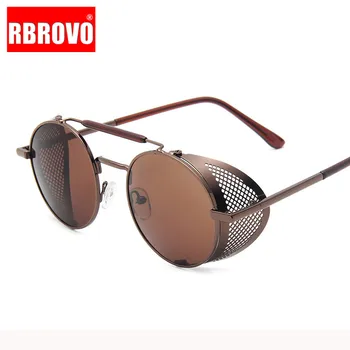 RBROVO Steampunk Retro ochelari de Soare Barbati 2021 Brand de Lux Ochelari de Soare Pentru Barbati Punk ochelari de Soare Vintage Designer Oculos De Sol