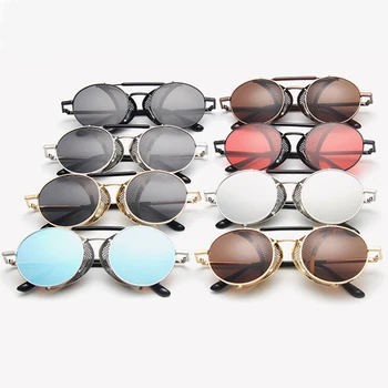 RBROVO Steampunk Retro ochelari de Soare Barbati 2021 Brand de Lux Ochelari de Soare Pentru Barbati Punk ochelari de Soare Vintage Designer Oculos De Sol
