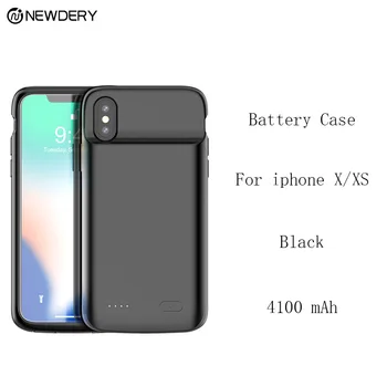 Newdery Baterie caz negru TPU caz de încărcare pentru iPhone SE 2020 Versiunea 6 7 8 plus X XS XR XS Max 11 pro 11 pro putere max cazul