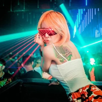 Red Laser Ochelari Concert de Muzică DJ Lumina LED Ochelarii Etapă Laser Dans Fluorescente Recuzită DJ Petrecere de Club Efect