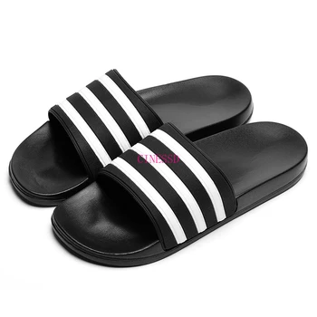 2020 pentru Bărbați Papuci EVA Barbati Pantofi Femei Pereche de Flip Flops Moale Dungi Alb-Negru Casual de Vara de sex Masculin încăltăminte într-Femme