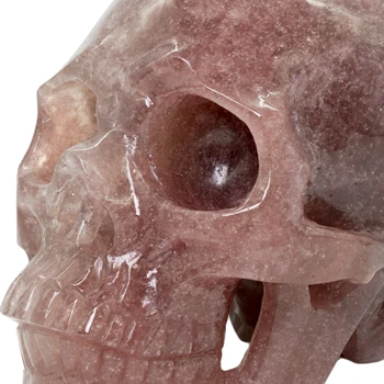 D800-1000g de Înaltă Calitate Piatră prețioasă Cranii Sculptate manual Naturale de Capsuni Cuarț Cranii de Cristal halloween Cadouri
