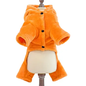 2016 Nou Proiectat Flanel Cald Fleece Mici Haine de Câine Garfield Salopeta Costum Haina de Companie Crăciun Costum Portocaliu S-XXL PT106