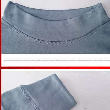 Aismz Vânzare Fierbinte Noi de Lenjerie de corp Termică pentru Barbati Timp de Toamna Iarna Guler Topuri+Pantaloni 2 Bucata Set Gros de Cald Plus Dimensiune L-2XL