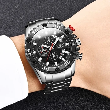 LIGE Ceas Barbati Sport Cronograf Ceasuri Casual 2020 Brand de Top Impermeabil Cuarț Încheietura Ceasuri Pentru Barbati Ceas Relogio Masculino