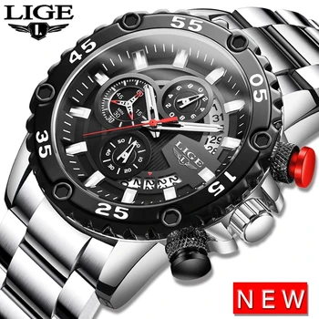 LIGE Ceas Barbati Sport Cronograf Ceasuri Casual 2020 Brand de Top Impermeabil Cuarț Încheietura Ceasuri Pentru Barbati Ceas Relogio Masculino