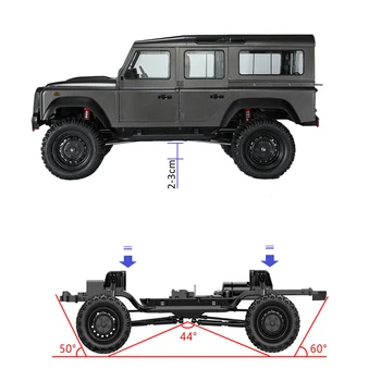 Dublu E E101 1:8 2.4 G RC Crawler Camion Vehicul Off-Road, Alpinism Model de Masina - Gri Argintiu