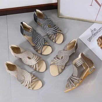 COOTELILI de Vară 2020 Femei Sandale pentru Femei Balerini sandale Pantofi Casual Roma Plus Dimensiune 36-43 Sandale de Doamnelor Pantofi de Diamante