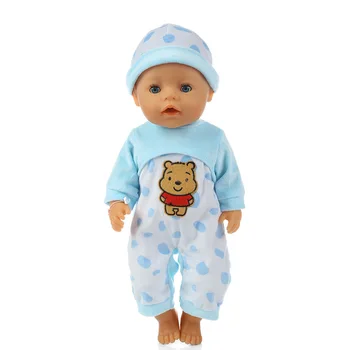 Haine papusa Baby Born 43 cm se Potrivesc 18Inch American Păpuși Drăguț Urs Pijamale, Cămăși de noapte de Moda Cadou de Crăciun pentru Fete Accesorii