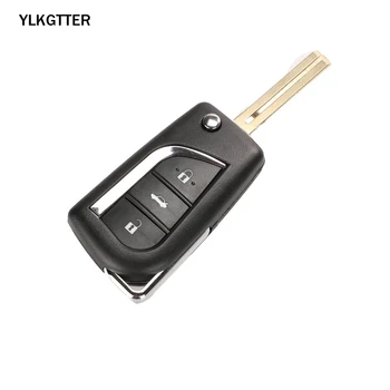 YLKGTTER 3 Buton TOY48 Flip Smart cheie de la Distanță pentru Toyota Aygo Corolla, Yaris Camry Verso cu 315/433 MHz 4D67 ID67 transponder