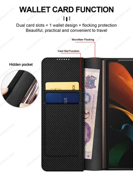 Pentru Samsung Galaxy Z Fold 2 5G Caz Pluggable Card din Piele Telefon Acoperă Pentru Samsung Galaxy Z 2 Ori Caz FAYAHA Noi Sosiri