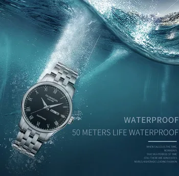 2020 GUANQIN Cuarț bărbați ceas rezistent la apa 50 de praf Luminos simplu dublu calendar data saptamana Mens Ceasuri