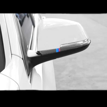 Fibra de Carbon de Styling Auto Oglinzi Retrovizoare Acoperi Tăiați Fâșii Autocolant Pentru BMW 1 2 3 4 Seria X1 F20 F30 F31 F34 E84 Accesorii