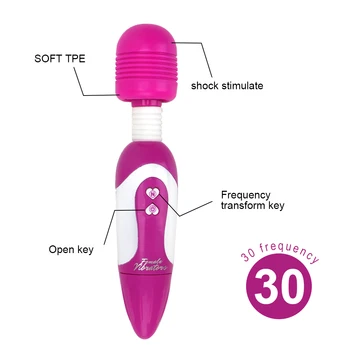 IKOKY Dildo Vibrator G-spot Sân Corp Masaj Clitoris Stimulare Vaginala 30 De Moduri AV Stick Bagheta Magica Jucarii Sexuale pentru Femei