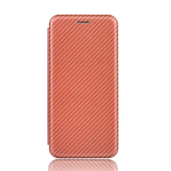 Fibra de Carbon Flip cazul în care telefonul pentru Huawei P40 / P40 lite / P40pro / P40 Lite E / P30 lite pro subțire Capacul din spate magnet Coque fundas
