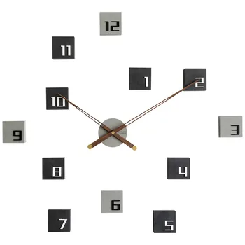 Nordic Creative Diy Ceas de Perete din Lemn Living Tăcut Auto-Adeziv pentru Ceas de Perete Autocolant Decor de Perete Ceas de Fundal MJ1102