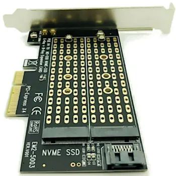 De mare Viteză NVME X4, X8, X16, SATA Dual SSD M. 2 pentru Desktop-ul PCIe PCI Express Mini Adaptor pentru Calculator Convertor Card de Expansiune
