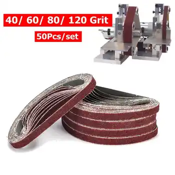 50PCS 40/60/100/120 Grit Centuri de Slefuire Metal Slefuire din Aluminiu, Benzi de Slefuit Oxid de Slefuit 10 x 330 mm