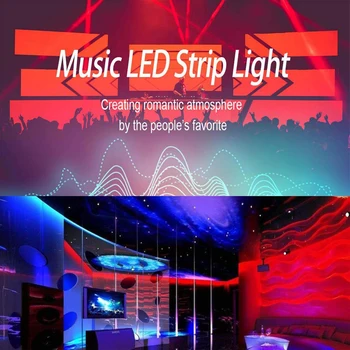 Banda Led 5M 10M 15M 2835 5050 Led Strip Lumina impermeabil bandă diodă muzica panglică cu led-uri cu controller și adaptor de alimentare