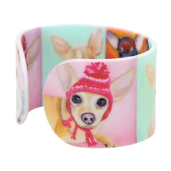 WEVENI Plastic Minunat Câine Chihuahua Bratari Bratari de Moda Indian Ambarcațiunile de Bijuterii Pentru Femei Fata Doamnelor Noutate Accesorii animale de Companie