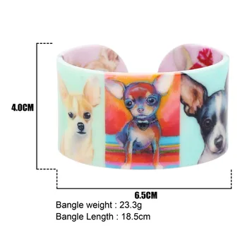 WEVENI Plastic Minunat Câine Chihuahua Bratari Bratari de Moda Indian Ambarcațiunile de Bijuterii Pentru Femei Fata Doamnelor Noutate Accesorii animale de Companie