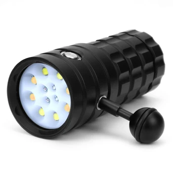 LED-uri de Scufundări Lanterna Subacvatic, rezistent la apa 100m Tatica Lanterna 25000LM 8 XHP50 /70 Fotografie Lumina Video Cu ROSU+UV
