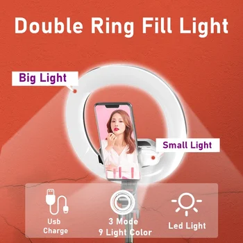 Universal Portabil Bluetooth Selfie Stick Estompat Led Inel Umple De Lumină Cu Trepied Pentru Iphone Xiaomi Samsung Machiaj Video De Pe Live