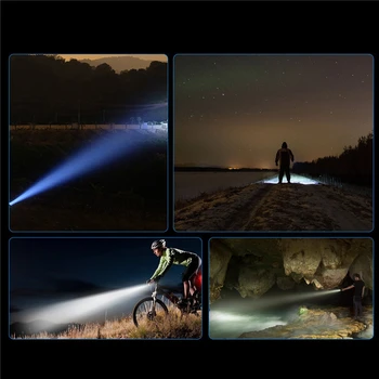 USB Reîncărcabilă Faruri de Bicicletă XM-L2 LED-uri Față Biciclete Lampa de Ciclism MTB Lumina cu Built-in Baterie