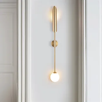 Personalitate creatoare culoar scara de metal, lampa de fundal lampă de perete Post-moderne Nordic camera de zi dormitor culoar lampă de noptieră