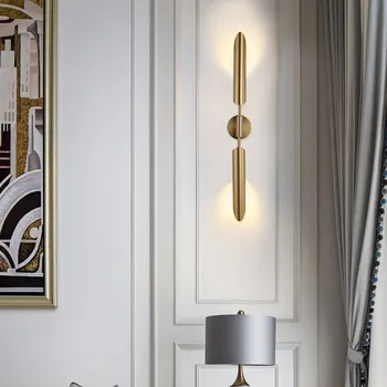 Personalitate creatoare culoar scara de metal, lampa de fundal lampă de perete Post-moderne Nordic camera de zi dormitor culoar lampă de noptieră