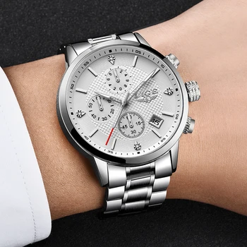 2020 pentru Bărbați Ceasuri de Lux de Top de Brand LIGE Ceas Analog Bărbați din Oțel Inoxidabil Impermeabil Cuarț Ceas de mână Data Relogio Masculino