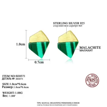 PAG&MAG Vintag Geometrice Turcoaz Cercei Stud Pentru Femei din Argint 925 Cercei Bijuterii joyas de plata 925 SE0371