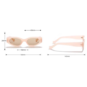 Peekaboo mic pătrat ochelari de soare femei retro bej verde 2021 hot-vânzare de sex masculin ochelari de soare ochi de pisica doamnelor roz uv400 dropship