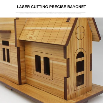 3D Puzzle din Lemn de Bambus Jucării Casa Vila Model Puzzle Arhitectura Casa Asamblare DIY Kit Educativ pentru Copii din Lemn de Jucarie pentru Copii
