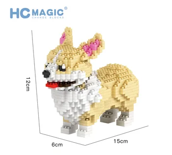 HC 9082 Max Mini Blocuri de Companie Secret Life Husky Jack Russell Terrier CorgiDog 3D Diamond Cărămizi Pentru Blocuri de Animale Jucarii