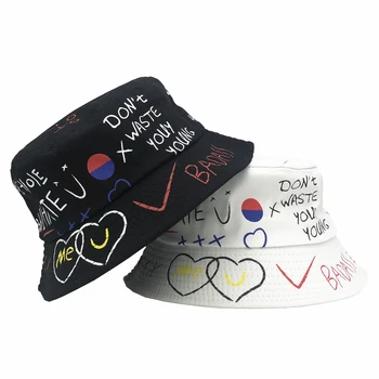 Unisex Harajuku Găleată Pălărie de Pescuit în aer liber Hip Hop Capac de Vara Barbati Pentru Pescar Pălărie Femei 2020 Os Nou Feminino