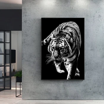 Tigru, leu, panteră, lup, elefant nordice și postere de imprimare animale arta de perete panza pictura murală living home decor