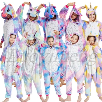 Fete De Animale Unicorn Pijamale Adulti Pijamale De Iarnă Cu Glugă Kigurumi Câine Panda Pijamale Femei, Pijamale Petrecerea Costume Salopete