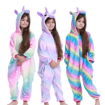 Fete De Animale Unicorn Pijamale Adulti Pijamale De Iarnă Cu Glugă Kigurumi Câine Panda Pijamale Femei, Pijamale Petrecerea Costume Salopete
