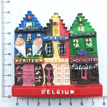 Belgia Gent Clădire punct de Reper magneți de frigider Turism de suveniruri Pictate Magnetic Frigider Autocolante Decor de Colectare