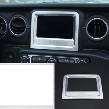 Lsrtw2017 titan negru din oțel inoxidabil de navigație auto rama ecranului ornamente decor pentru jeep wrangler 2018 2019 JL 7 inch numai