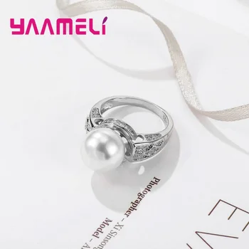 New Sosire Moda Pearl Inel Argint 925 Bijuterii Pentru Femei Inele Fine Beautful Elegant Inel De Nuntă Pentru Soția