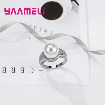 New Sosire Moda Pearl Inel Argint 925 Bijuterii Pentru Femei Inele Fine Beautful Elegant Inel De Nuntă Pentru Soția