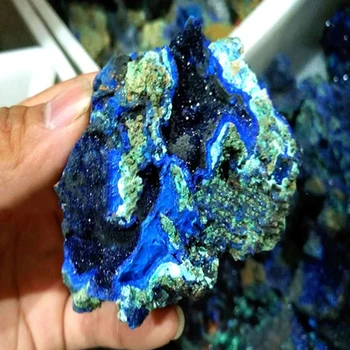 Naturale Azurit Malachit Geode Cristal Mineral Specimen Reiki Piatră De Colectie
