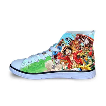 Nopersonality de Desene animate Anime One Piece Imprimare Mare Sus Pantofi de Panza pentru Copii Clasic pentru Copii, Băieți Adidași Student Pantofi Sport