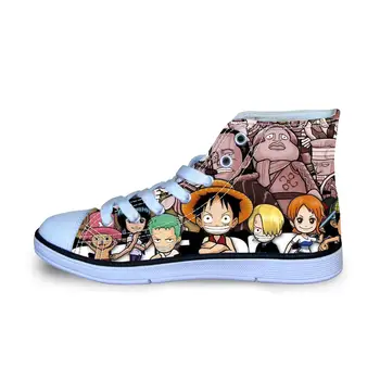 Nopersonality de Desene animate Anime One Piece Imprimare Mare Sus Pantofi de Panza pentru Copii Clasic pentru Copii, Băieți Adidași Student Pantofi Sport