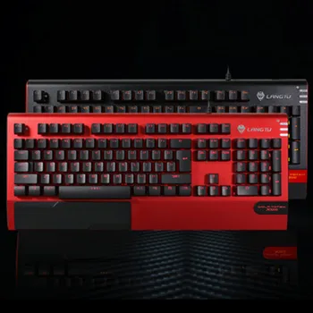 Profesionale Tastatură Mecanică de Gaming LED Backlit Keyboard 104 Taste Panou de Metal tastatură Ergonomică Încheietura Restul pentru laptop PC